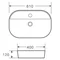 Умывальник накладной керамический Mixxus Premium Ellipse-0202 610x400x120mm (MP6483)