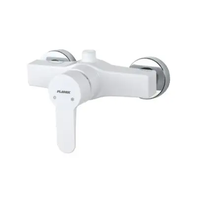 Смеситель для душа PLAMIX MARIO-003 SET WHITE (со шлангом, лейкой и кронштейном) (MX1894)
