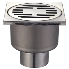 Душевой трап из нержавеющей стали SUS304 Mixxus Drain-01-10x10-180 (прямой отвод) (MI3421)