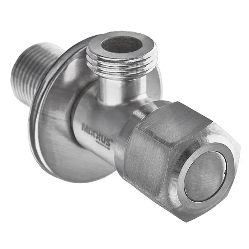 Кран для подключения сантехприборов Mixxus VAL-06-1/2x1/2 из нержавеющей стали SUS304 (MI6809)