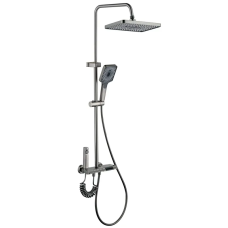 Душевая колонна со смесителем Mixxus Premium RIVIERA 009-J GRAPHITE с кнопкой переключения, 4 режим