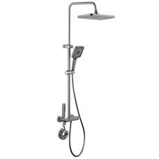 Душевая колонна со смесителем Mixxus Premium MARLIN 009-J GRAPHITE с кнопкой переключения, 4 режима