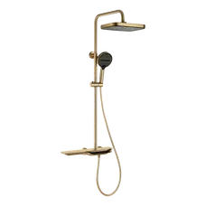Душевая колонна с термостатическим смесителем Mixxus Premium SPACE-009-J Brushed gold, 3 режима (MI