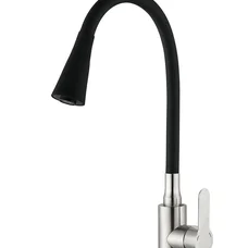 Смеситель для кухни Mixxus DAX-011 REFL.Black с силиконовым изливом (MI6559)