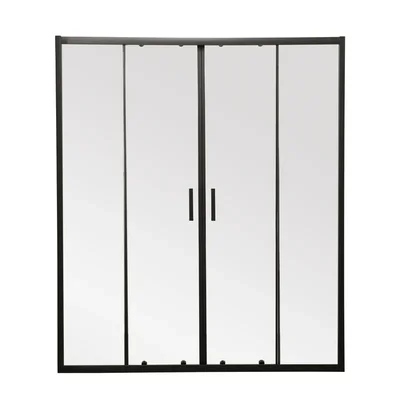 Дверь в нишу Mixxus Premium DIVERSE SD01-160x185-TR Black прозрачное стекло 5мм (MI6879)