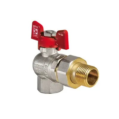 Кран с американкой 3/4" (Koer KR.228) угловой (KR0018) Кран с американкой 3/4" (Koer KR.228) угловой (KR0018)