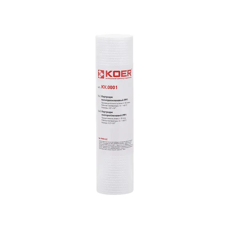 Картридж полипропиленовый KOER KV-01-2510-01 PP1 2,5"х10" (KR5240) Картридж полипропиленовый KOER KV-01-2510-01 PP1 2,5"х10" (KR5240)