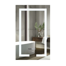 Зеркало Mixxus HARD MR06-50x80-CASE с LED Touch, Anti-fog, димером, рег. яркости, часами (MI6657)
