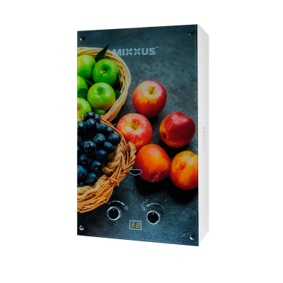 Газовая колонка MIXXUS GWH-0310 BASIC GLASS дымоходная 10 л/мин (панель из стекла с рисунком) (WH00