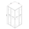 Душевая кабина без поддона Mixxus CUBIC SC01-90x90x185-TR CHROME прозрачное стекло 4мм (MI6906)