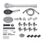 Бокс душевой без гидромассажа Mixxus STRONG SB01-90x90x215-FB SATIN с высоким поддоном (MI6884)