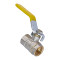 Кран шаровой Waterpro WP602-15FFL-Y - 1/2" FFL ГГВ YELLOW, ручка "рычаг" желтая (WP2929)