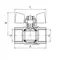 Кран шаровый Koer KG.207 - 1/2" FF ГГБ (газ) (KR4958)