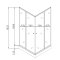 Душевая кабина с низким поддоном Mixxus CUBIC SCT01-100x100x195-FB CHROME матовое стекло 4мм (MI690