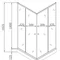 Душевая кабина с низким поддоном Mixxus CUBIC SCT01-100x100x195-FB CHROME матовое стекло 4мм (MI690