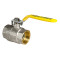 Кран шаровой KOER KR.214.G - 1 1/2" FF ГГВ YELLOW, ручка "рычаг" желтая (KR0136)
