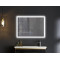 Зеркало Mixxus FLAT MR04-80x60 с LED Touch, Anti-fog, димером, регулировкой яркости, часами (MI6928