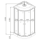Бокс душевой без гидромассажа Mixxus STRONG SB02-90x90x215-GR SATIN с низким поддоном (MI6887)