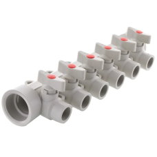 Коллектор 6-way с шаровыми кранами (40x20) PPR Koer K0173.PRO (KP0223)
