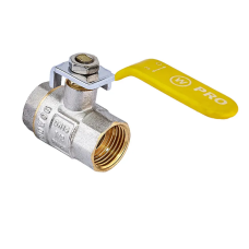 Кран шаровой Waterpro WP602-15FFL-Y - 1/2" FFL ГГВ YELLOW, ручка "рычаг" желтая (WP2929)