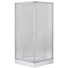 Душевая кабина с низким поддоном Mixxus CUBIC SCT01-100x100x195-FB CHROME матовое стекло 4мм (MI690