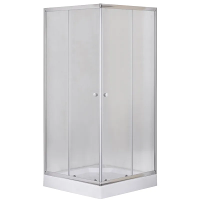 Душевая кабина с низким поддоном Mixxus CUBIC SCT01-100x100x195-FB CHROME матовое стекло 4мм (MI690