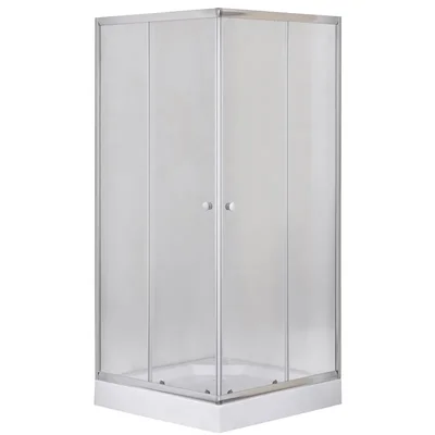 Душевая кабина с низким поддоном Mixxus CUBIC SCT01-100x100x195-FB CHROME матовое стекло 4мм (MI690