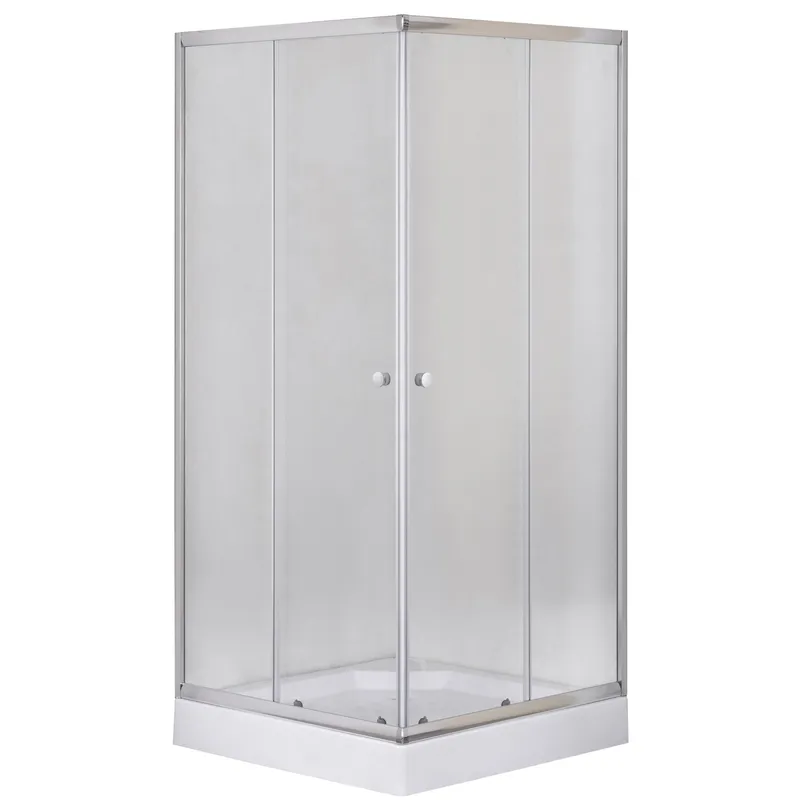 Душевая кабина с низким поддоном Mixxus CUBIC SCT01-100x100x195-FB CHROME матовое стекло 4мм (MI690
