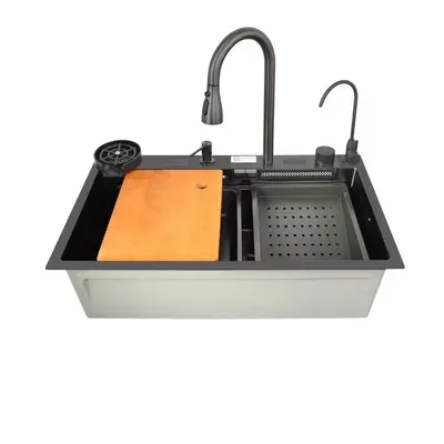 Мойка многофункциональная Zerix ZH7546-SET-07 DECOR NANO-BLACK со встроенным смесителем (ZX5683) Мойка многофункциональная Zerix ZH7546-SET-07 DECOR NANO-BLACK со встроенным смесителем (ZX5683)