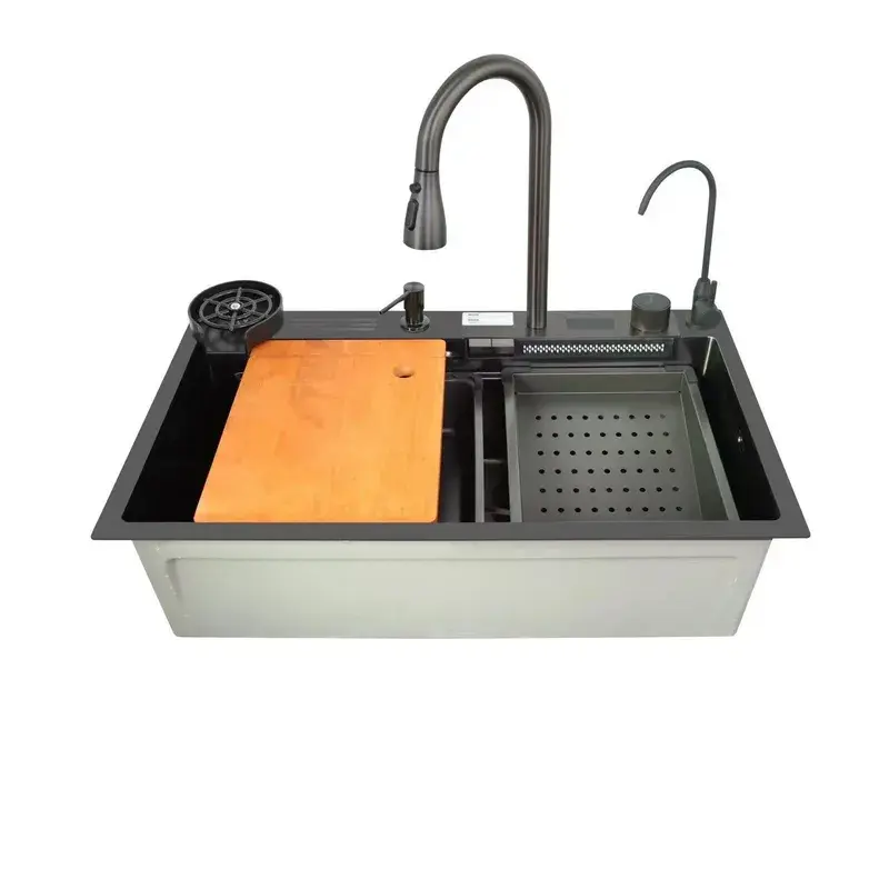 Мойка многофункциональная Zerix ZH7546-SET-07 DECOR NANO-BLACK со встроенным смесителем (ZX5683) Мойка многофункциональная Zerix ZH7546-SET-07 DECOR NANO-BLACK со встроенным смесителем (ZX5683)