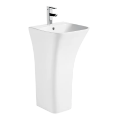 Раковина моноблок Mixxus BEVEL-1101 с отверстием под смеситель и переливом 450х435х835mm (MI6697)