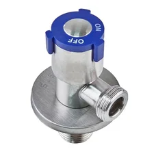 Кран для подключения сантехприборов Zerix VAL-08-1/2x3/4 из нерж.стали SUS304 (синий) (ZX5101)