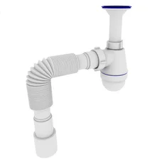 Сифон для умивальника ZERIX SU-01 1 1/4"x40 з литим випуском (ZX4947)