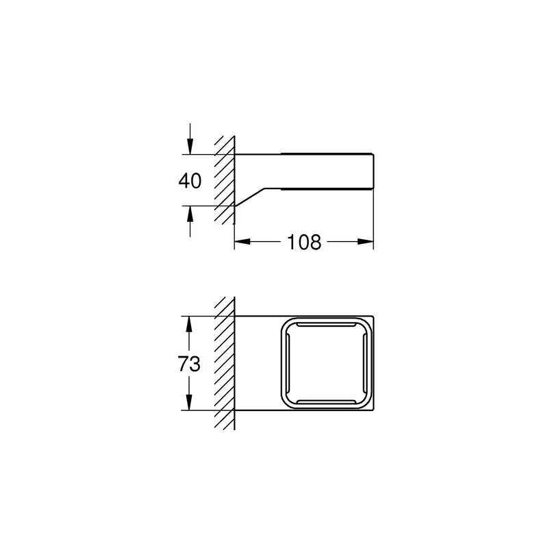 Тримач для аксесуарів Grohe Selection Cube (40865000) Тримач для аксесуарів Grohe Selection Cube (40865000)
