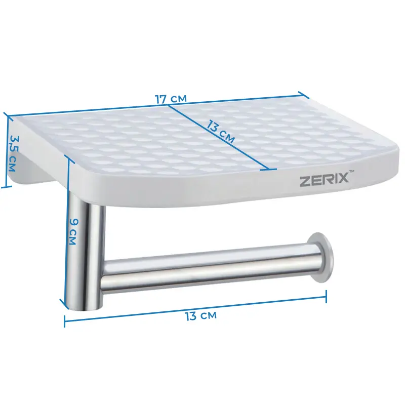Паперотримач з полицею ZERIX A8103 (ZX2819) Паперотримач з полицею ZERIX A8103 (ZX2819)