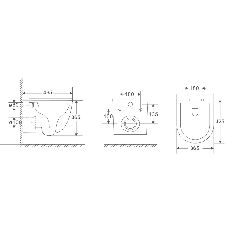 Унитаз подвесной Mixxus Premium Ellipse-0301-T3 495x365x365mm, система смыва Tornado 3.0 (MP6461) Унитаз подвесной Mixxus Premium Ellipse-0301-T3 495x365x365mm, система смыва Tornado 3.0 (MP6461)