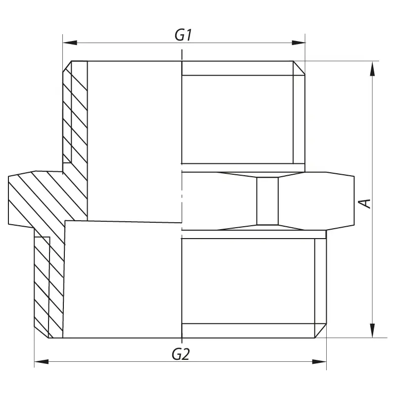 Ниппель редукционный 1/2''x1" Koer KF.N0610 (KF0035) Ниппель редукционный 1/2''x1" Koer KF.N0610 (KF0035)