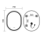 Зеркало Mixxus Premium ELLIPSE MV05-90x70-REVERSE (LED Touch, Anti-fog, димер (3-6,5kK)) (MP6644)