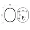 Зеркало Mixxus Premium ELLIPSE MV05-90x70-REVERSE (LED Touch, Anti-fog, димер (3-6,5kK)) (MP6644)