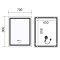 Зеркало Mixxus Premium FLASH MR21-70x90 (LED Touch, Anti-fog, димер, часы) (MP6618)