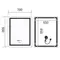 Зеркало Mixxus Premium FLASH MR21-70x90 (LED Touch, Anti-fog, димер, часы) (MP6618)