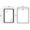 Зеркало Mixxus TWEE MR09-80x60-REVERSE с LED Touch, Anti-fog, димером, регулировкой яркости (MI6660