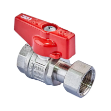 Кран шаровый Roho R115-050 -1/2"х1/2" ВВ прямой Н/Г, ручка "бабочка" красная (RO0231)