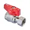 Кран шаровый Roho R115-050 -1/2"х1/2" ВВ прямой Н/Г, ручка "бабочка" красная (RO0231)