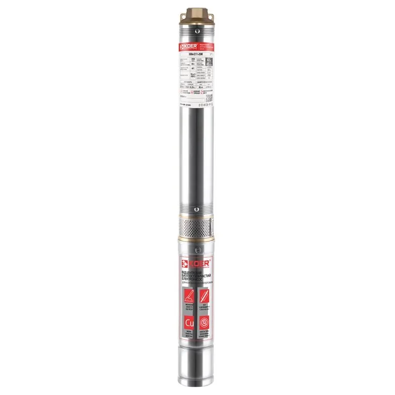 Скважинный насос центробежный Koer 2.5SDM 1.5/24+20M 1" (KP3162)