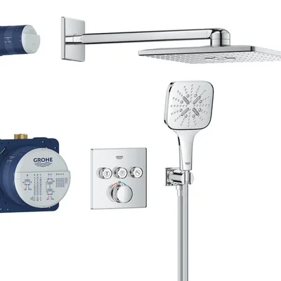 Душевая система скрытого монтажа на 3 выхода с термостатом Grohe Grohtherm SmartControl (34864000)