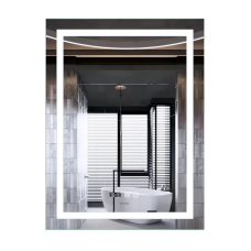Зеркало Mixxus Premium FLASH MR21-60x80 (LED Touch, Anti-fog, димер, часы) (MP6617)