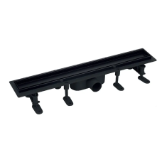 Душевой трап MIXXUS DRAIN-06-30 BLACK с пласт. основой и накладкой из нерж. стали 70x300мм (MI6526)