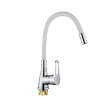 Смеситель для кухни с силиконовым изливом Champion Sop 014-045 (Nut) Refl.White (MI6362)