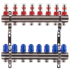 Коллекторный блок с расходомерами Koer KR.1110-08 1”x8 ways (KR2645)